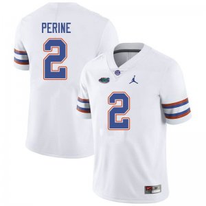 Men's Florida Gators #2 Lamical Perine NCAA Jordan Brand White Authentic Stitched College Football Jersey KDR1362AU